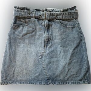 H&M Divided High Waisted Denim Skirt and Belt